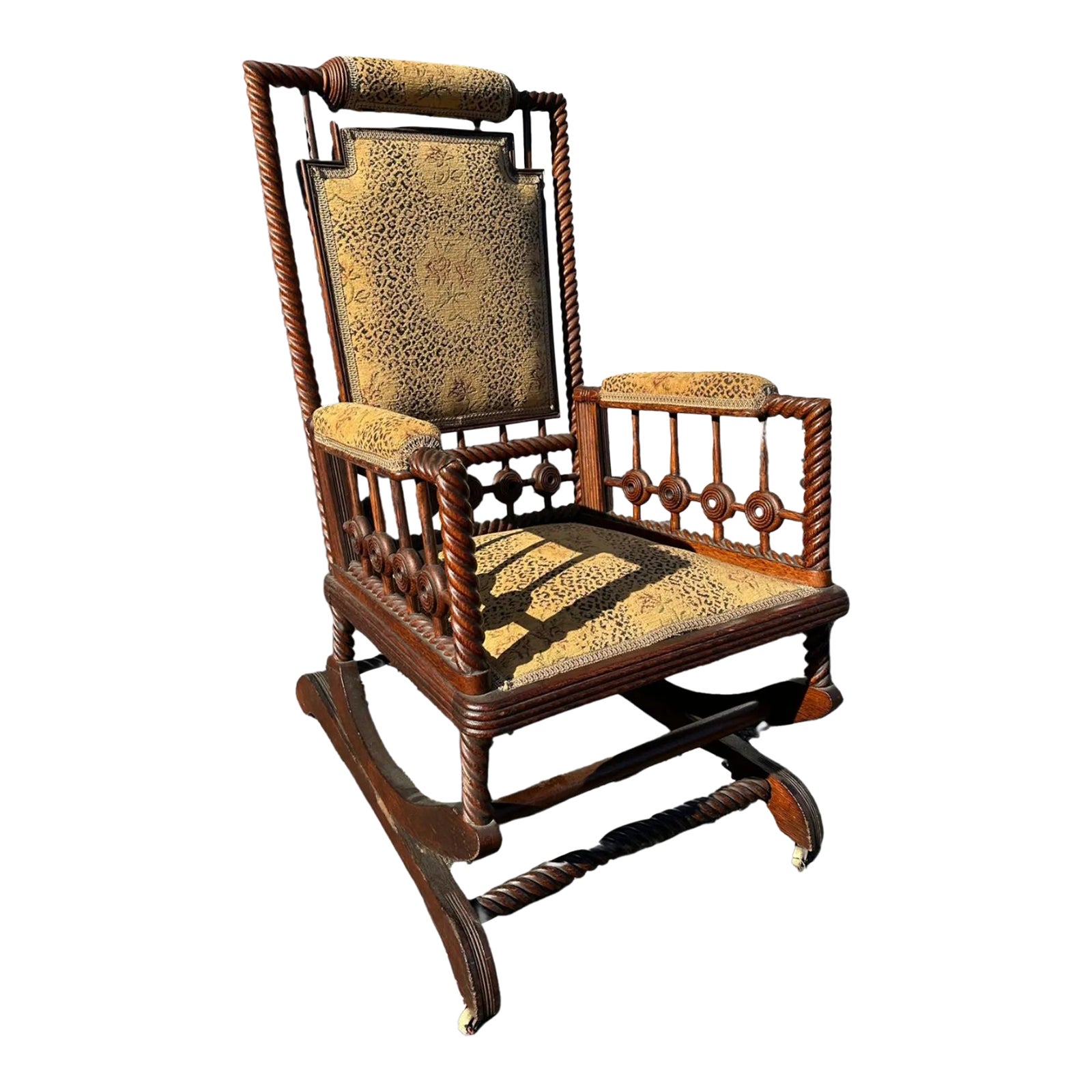 Early 1900s Antique Hunzinger Platform Rocker | Chairish