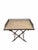 Vintage English Campaign-Style Folding Tray Table With Spindle Gallery For Sale - Image 9 of 9