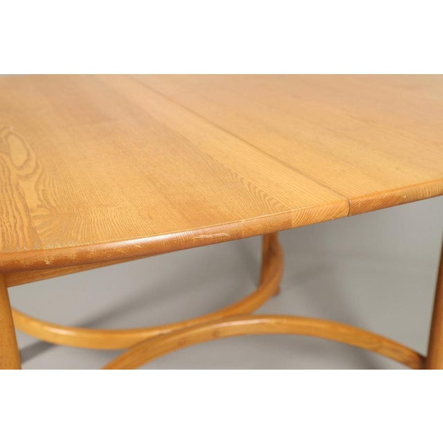 Wood Vintage Oval Saville Dining Table in Elm from Ercol For Sale - Image 7 of 11