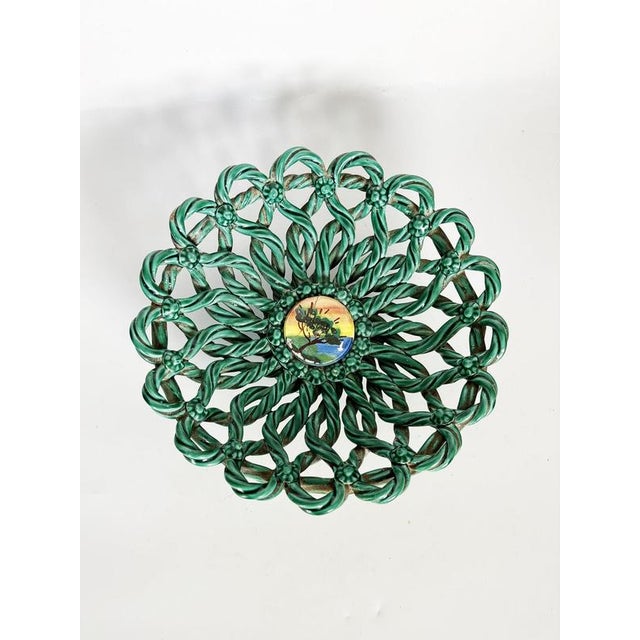 Green Ceramic Fruit Basket, France, 1970 For Sale - Image 4 of 11