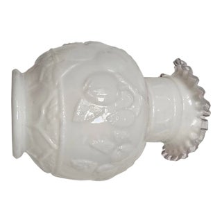 Vintage Fenton Apple Tree Vase With Ruffle Trim For Sale