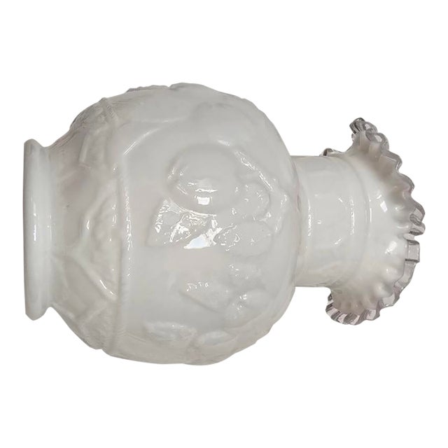 Vintage Fenton Apple Tree Vase With Ruffle Trim For Sale