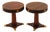 Pair French Empire Style Round Mahogany Lamp Tables For Sale