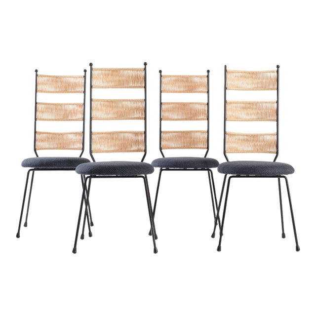 Set of 4 Dining Chairs Attributed to Arthur Umanoff For Sale