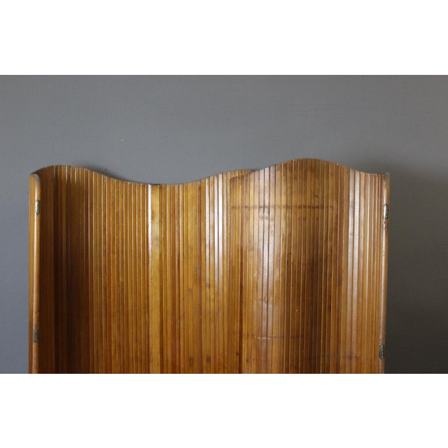 Wooden Slatted Screen from Baumann, 1950s For Sale - Image 3 of 13