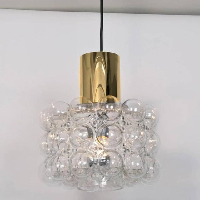 1960s Bubble Glass Pendant Lamp attributed to Helena Tynell, 1969 For Sale - Image 5 of 9