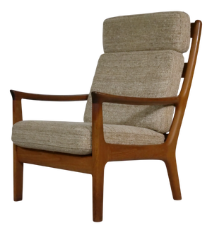 Mid-Century Teak High-Back Chair by Juul Kristensen, Denmark, 1960s