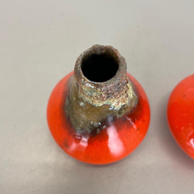 Ceramic Studio Pottery Vases attributed to Roth Ceramics, Germany, 1970s, Set of 2 For Sale - Image 6 of 18