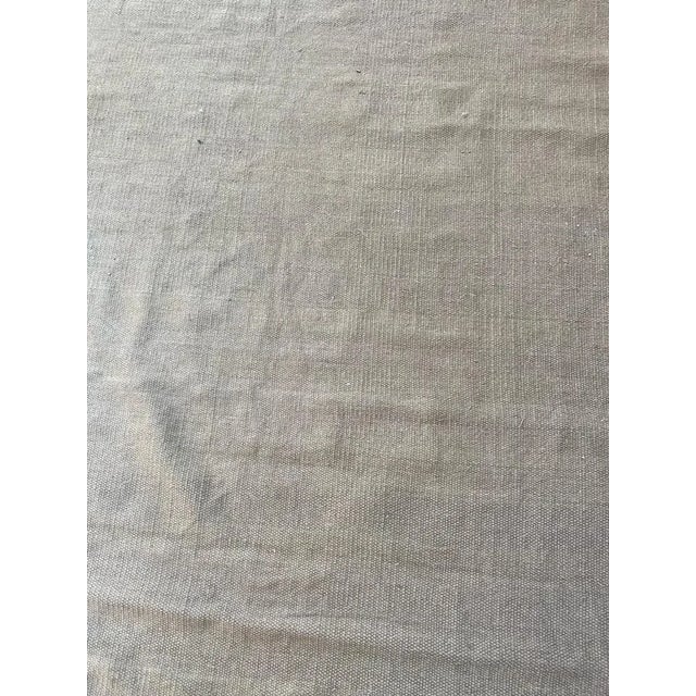 Vintage Indian Modern Khaki Color Flat Rug For Sale - Image 4 of 13