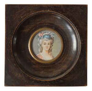 The Lady of Parma, France, 1900s, Watercolor or Gouache on Paper, Framed