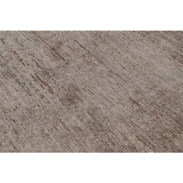 2010s Rug & Kilim’s Modern Textural Rug in Neutral Taupe and Gray Tone-on-Tone -13x24 For Sale - Image 5 of 8