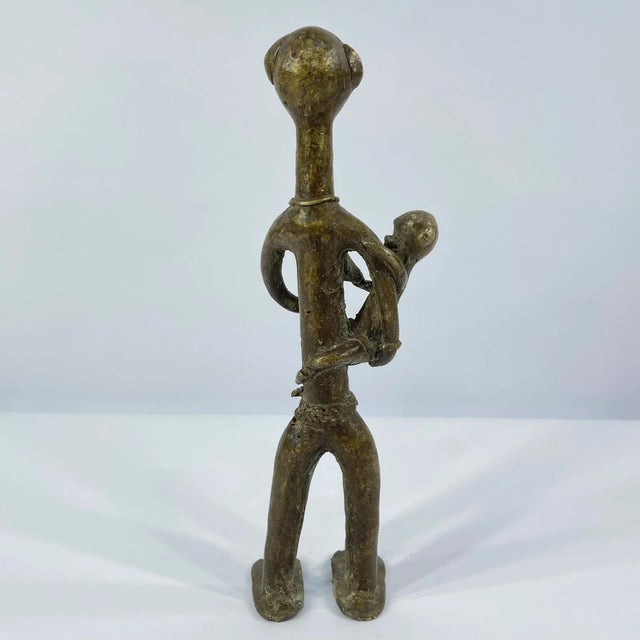Early 20th Century Maternity Bronze Figure Chad For Sale - Image 4 of 9