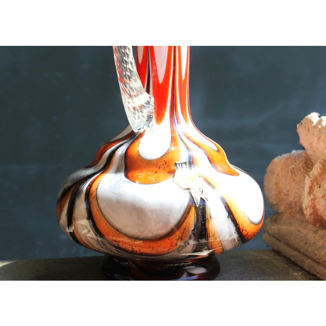 Large Murano Opaline Glass Pitcher Vase by Vetreria Barbieri, Italy, 1970s For Sale - Image 15 of 18