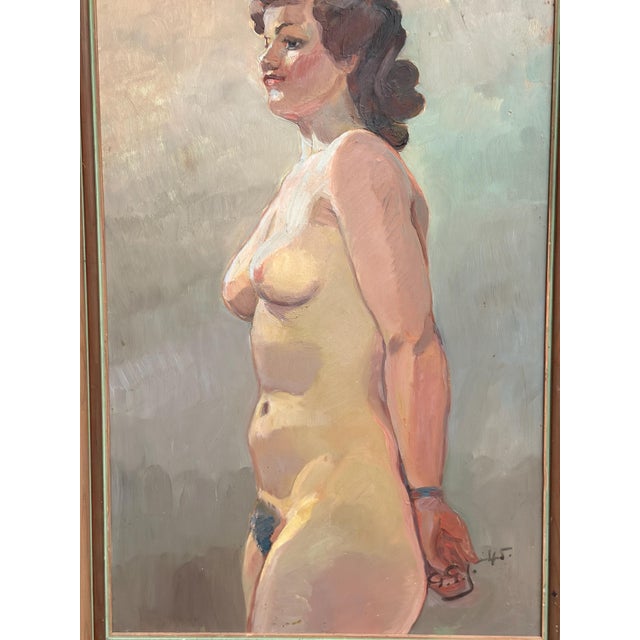 Gustaf Gunnar Johansson, Nude Study., 1945, Oil on Panel, Framed For Sale - Image 10 of 11