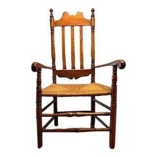 Antique New England Banister Back Chair For Sale