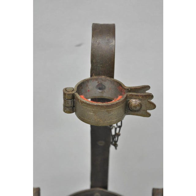 Antique German Arts & Crafts Wrought Iron Asbach Uralt 3 L Brandy Pourer Server For Sale - Image 10 of 17