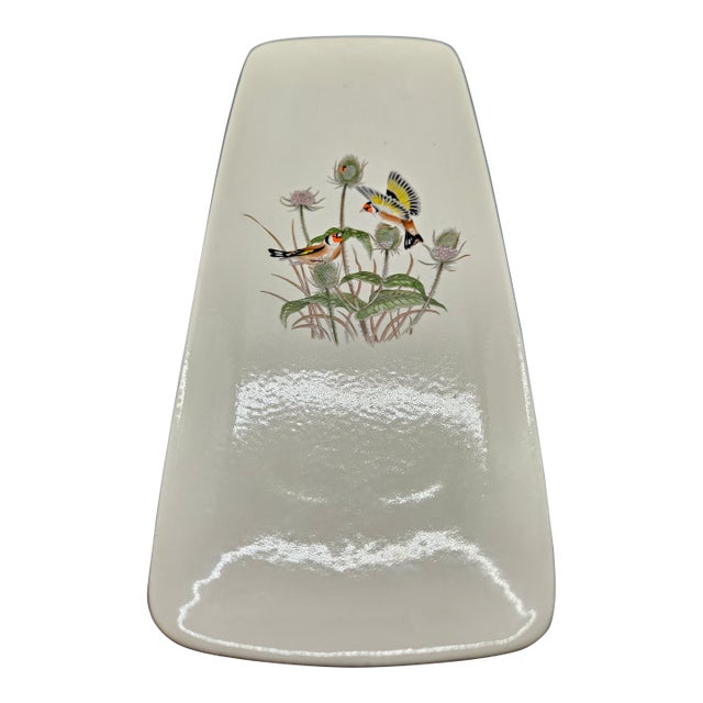 Vintage Birds Motif Boudoir Tray For Sale