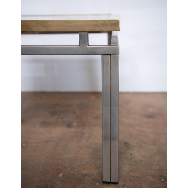 French Side Tables of Chrome and Brass by Maison Jansen (Two Available) For Sale - Image 10 of 11