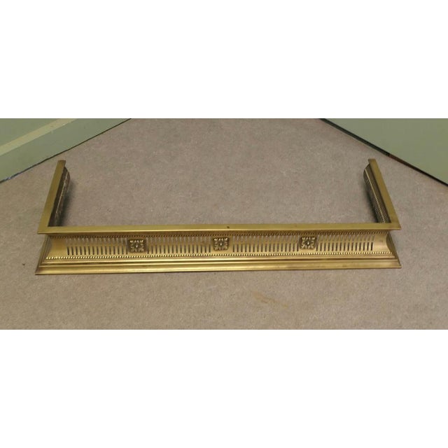 Victorian Pierced Brass Fender For Sale - Image 3 of 7