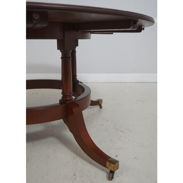 Regency-Style Mahogany Dining Table With Leaves For Sale - Image 12 of 18