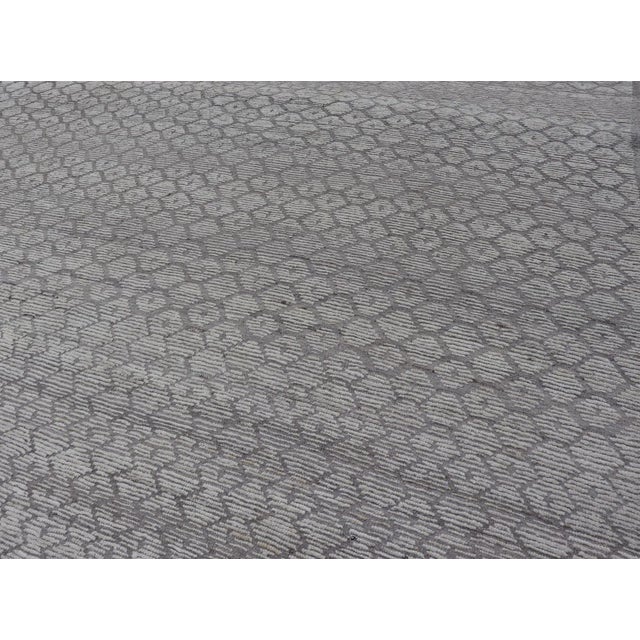 Modern Moroccan Rug With Sub-Geometric Design by Keivan Woven Arts 9'7 X 11'10 For Sale - Image 4 of 11