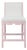 Matthew Izzo Home Lanister Pink Matte Lacquer Counter Stool With Performance Linen Upholstery For Sale