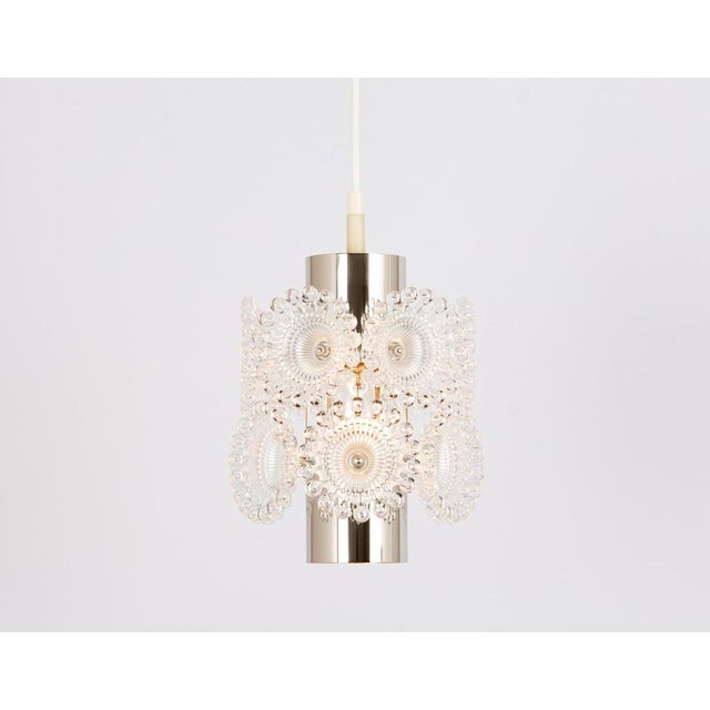 Small Floral Chrome Sputnik Pendant Light, Germany, 1960s For Sale - Image 4 of 9