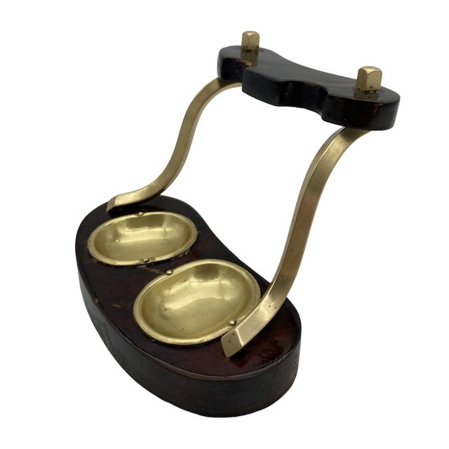 Dunhill 1950s Dunhill Brass and Bloodwood Pipe Holder For Sale - Image 4 of 10