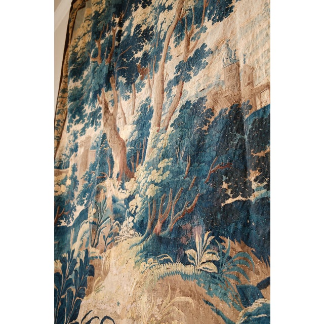 Textile Rare Massive 17th C. Verdue Tapestry For Sale - Image 7 of 14