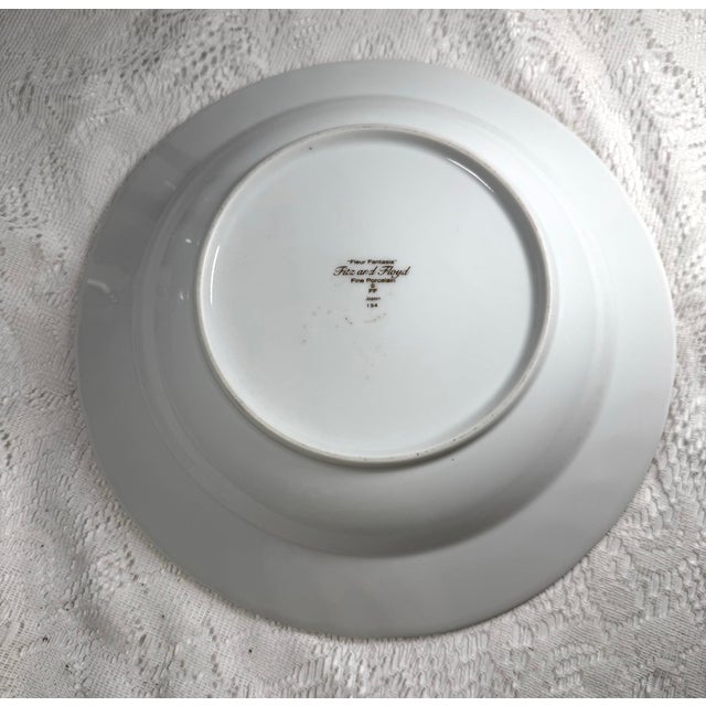 White Vintage Fitz & Floyd Fleur Fantasia Serving Bowl For Sale - Image 8 of 8