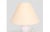 Vintage White Ceramic Table Lamp with Ivory Fabric Lampshade For Sale - Image 3 of 6
