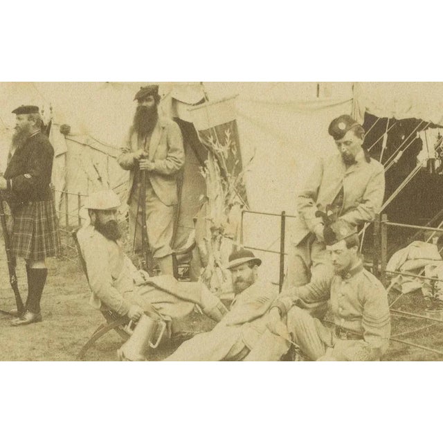 Black British Army Camp Scenes, Highland and Queens Regiments, 19th Century, Prints, Set of 2 For Sale - Image 8 of 10