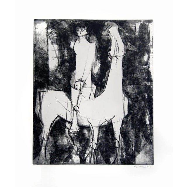 The Idea of Knight - Original Etching by Marino Marini - 1971 1971 For Sale