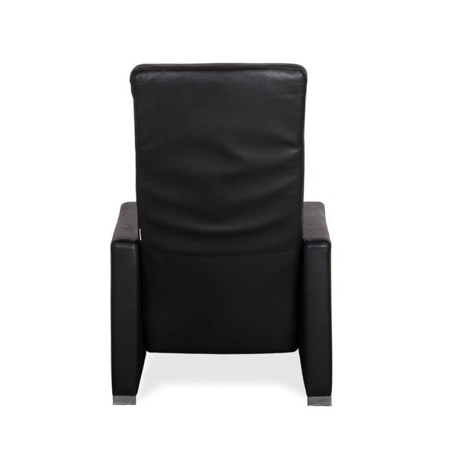 Shane Lounge Chair in Black Leather from Brühl For Sale - Image 14 of 17