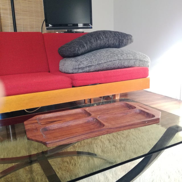 Rectangular Serving Tray in Teak For Sale - Image 6 of 8