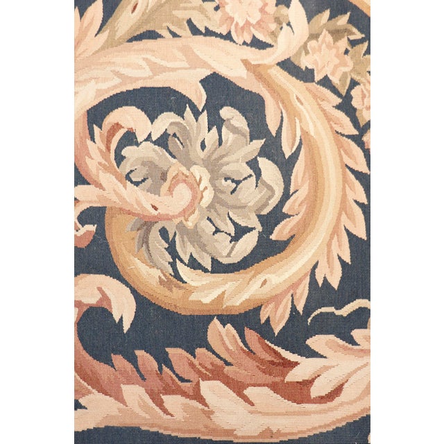 Pasargad Home Abusson Cream/Blue Wool Area Rug, 8'11'' X 12' 2'' For Sale - Image 4 of 4