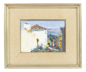 Jaime Murteira, Landscape with Houses, Oil on Canvas