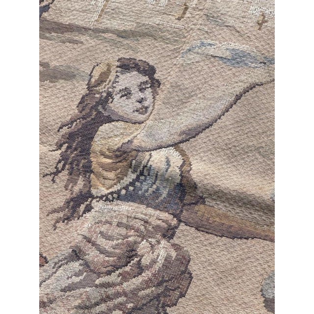 Mid-Century Jacquard Tapestry in the style of Aubusson, 1950s For Sale - Image 12 of 18