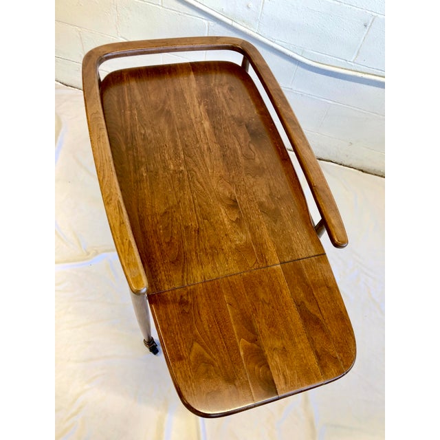 Wood Mid 20th Century In Style of Arthur Umanoff Bar Cart For Sale - Image 7 of 12