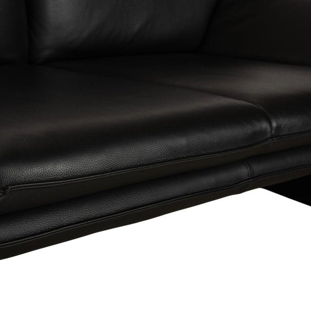 Atlanta 2-Seater Sofa in Black Leather from Lauser For Sale - Image 5 of 14