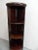 Maroon Vintage Mahogany Corner Bookcase, 1950s For Sale - Image 8 of 9