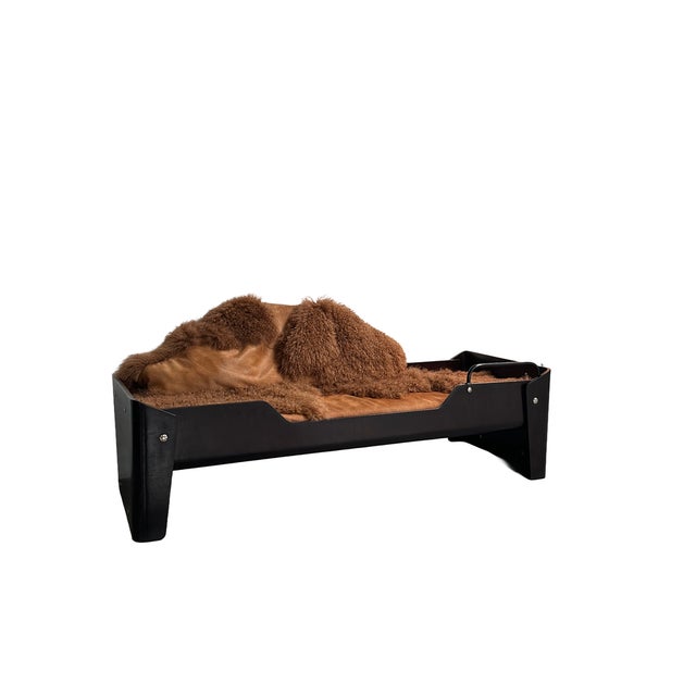 Brown Daybed with Carine Boxy Upholstery by Jules Wabbes, 1960s For Sale - Image 8 of 8