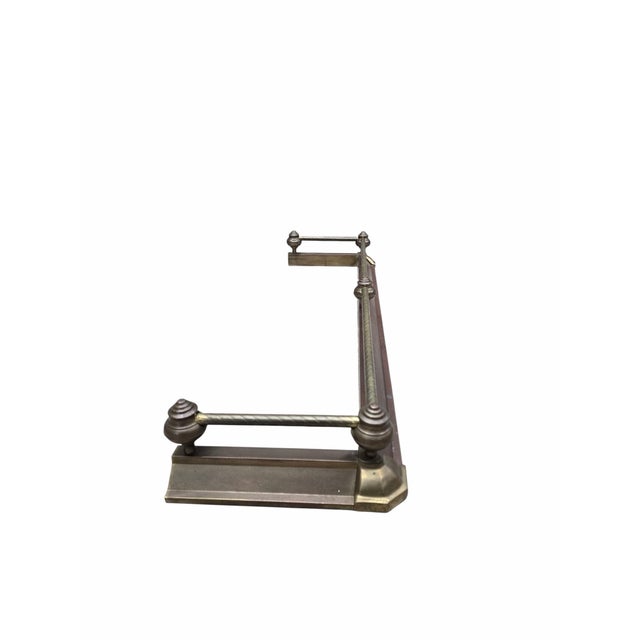 Mid Century Modern Decorative Crafts Inc Victorian Revival Style Brass Fireplace Fender Hearth Rope Twist Mid-Century...