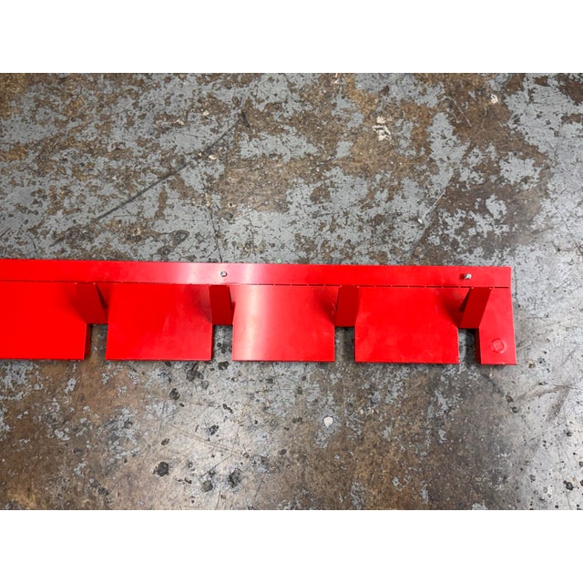 Metal Blu Dot 2d:3d Coat Rack, Fire Engine Red For Sale - Image 7 of 12