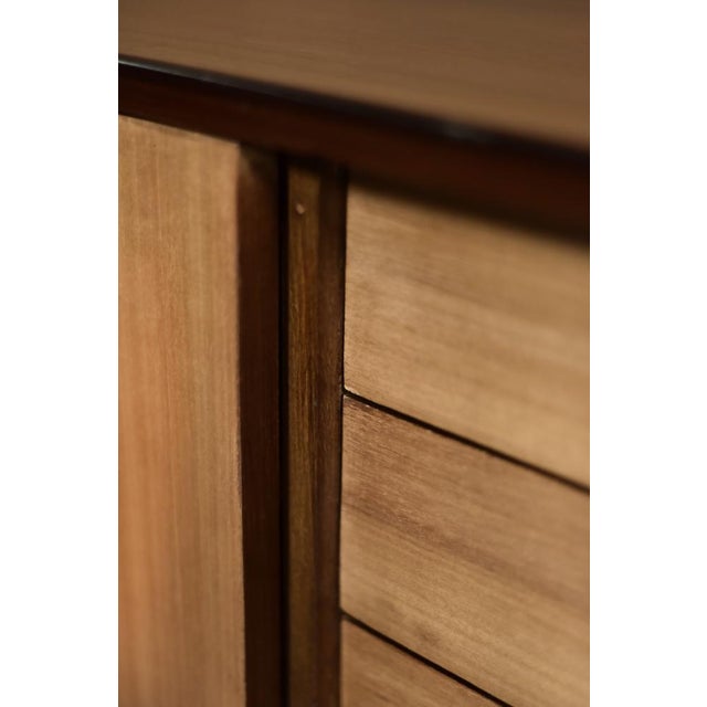 Mid-Century Modern Mid-Century Danish Modern Wood Sideboard with Drawers, 1970s For Sale - Image 3 of 18