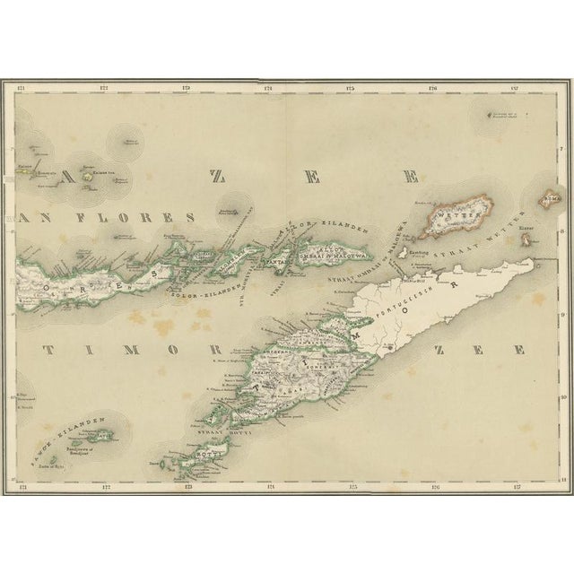 Antique Maps of the Lesser Sunda Islands in Dutch East Indies, 1884, Set of 2 For Sale - Image 9 of 15