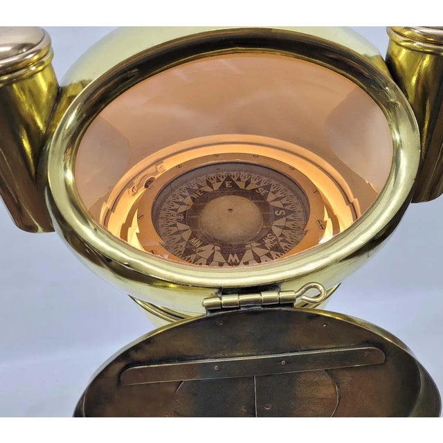 Solid Brass Ships Binnacle Stand For Sale - Image 10 of 12