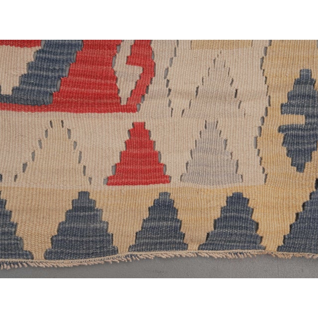 1970s Vintage Handmade Wool Cotton Red Area Rug For Sale In San Francisco - Image 6 of 11
