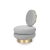 Grace armchair by royal stranger dimensions: w 70 x d 70 x h 96 cm materials: bouclé effect, polished brass color: grey. A...