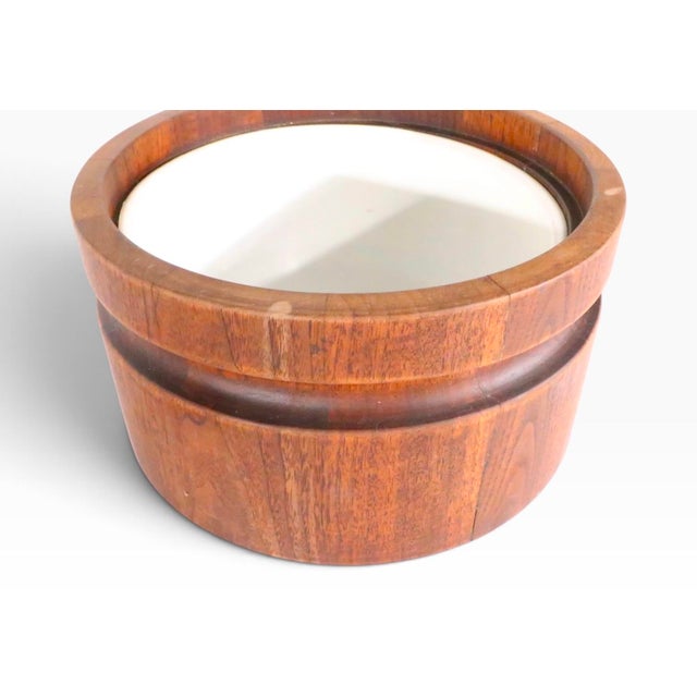 Mid-Century Modern Mid 20th Century Danish Modern Teak Ice Bucket For Sale - Image 3 of 10